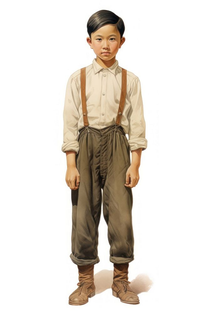 Child boy accessories suspenders. AI generated Image by rawpixel.