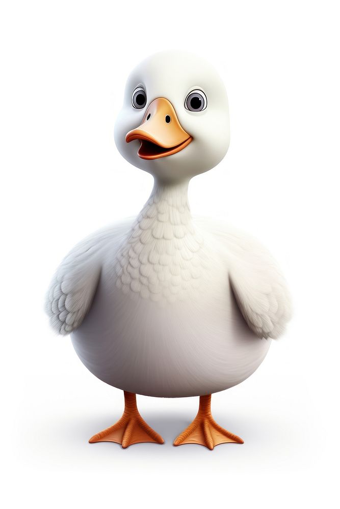 Snow goose cartoon animal white. AI generated Image by rawpixel.
