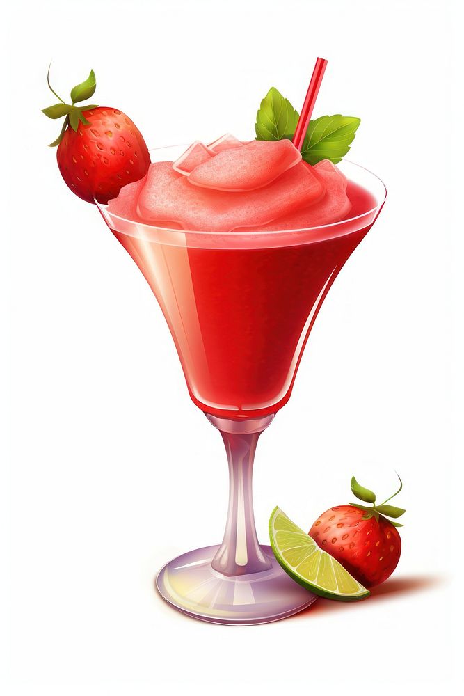 Strawberry Margarita cocktails strawberry fruit drink. AI generated Image by rawpixel.