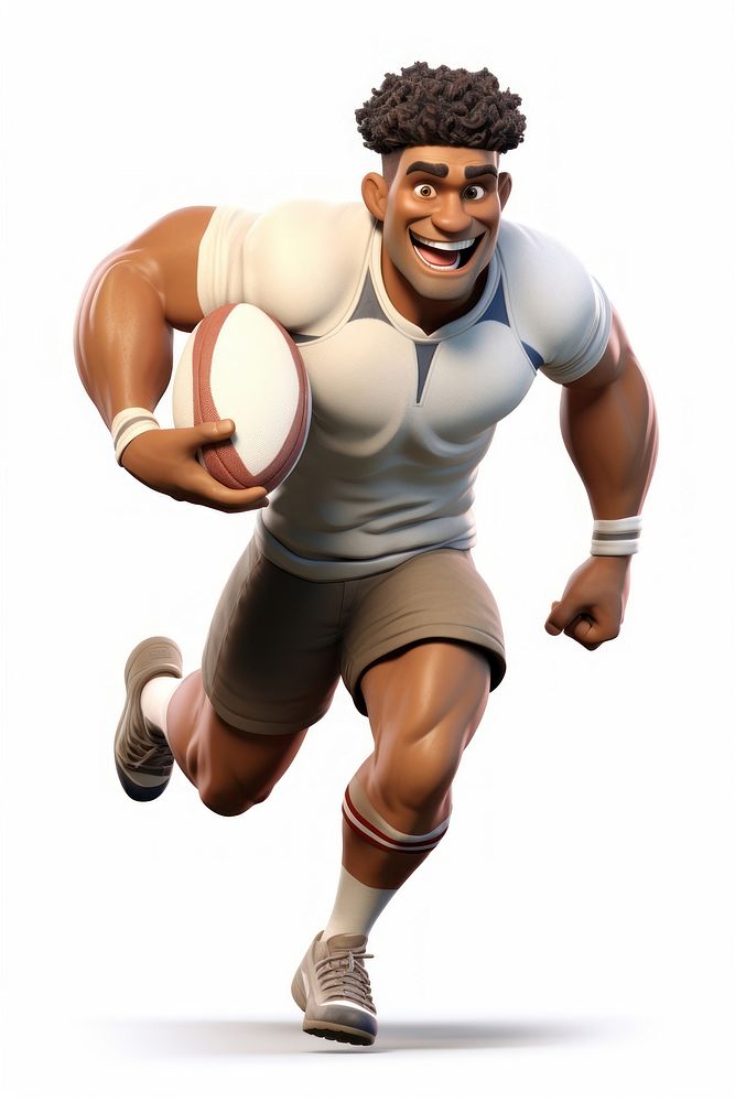 Football cartoon player sports. AI generated Image by rawpixel.