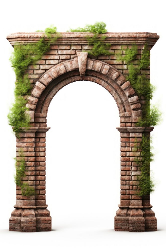Arch architecture brick wall. AI generated Image by rawpixel.