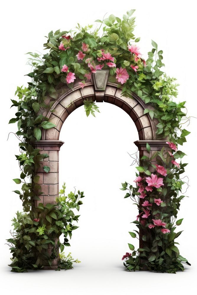 Flower arch architecture outdoors