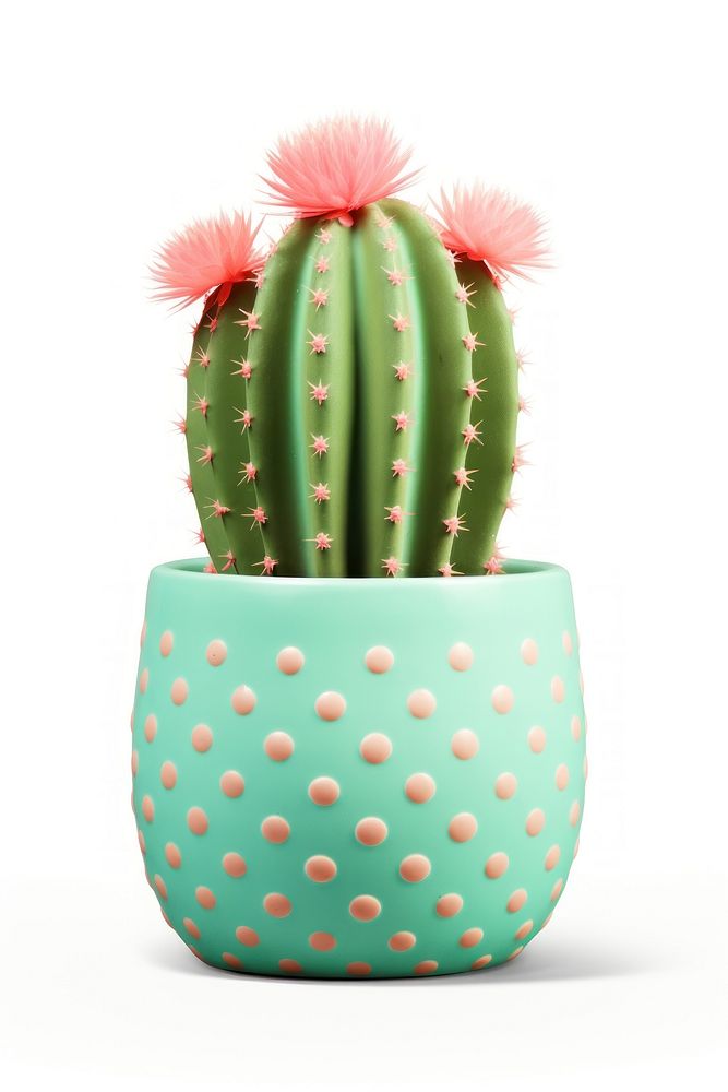 Cactus plant white background decoration. AI generated Image by rawpixel.