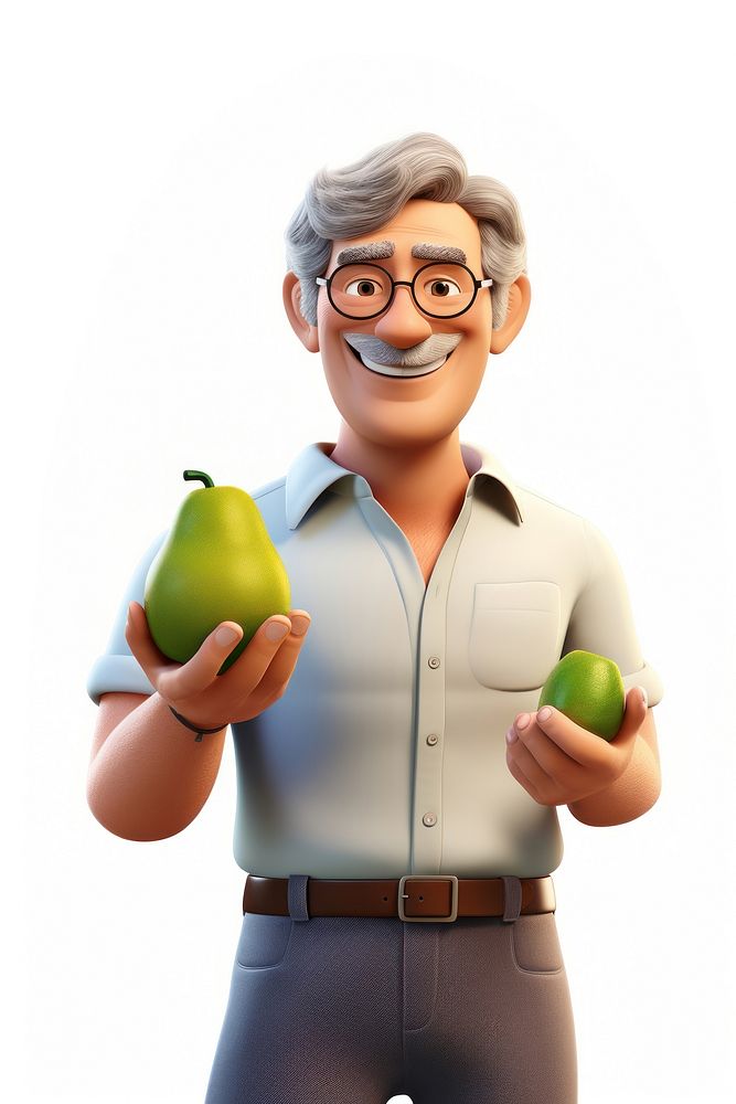 Small avocado portrait cartoon adult. AI generated Image by rawpixel.