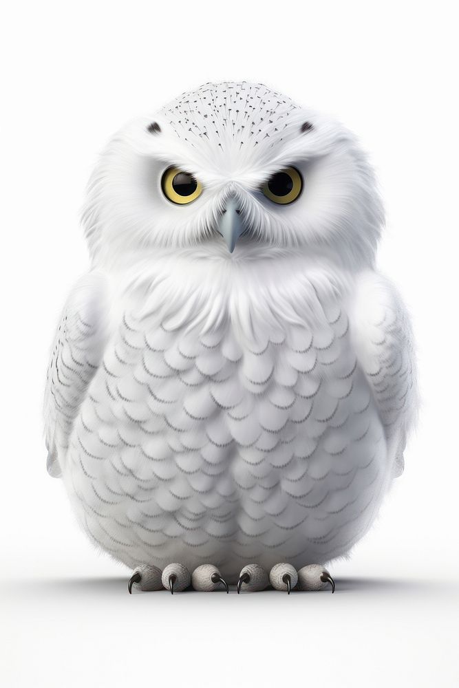 Snowy owl animal bird wildlife. AI generated Image by rawpixel.