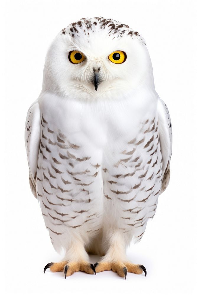 Snowy owl animal white bird. AI generated Image by rawpixel.