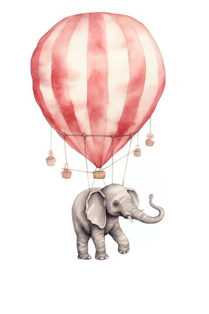 Elephant aircraft balloon vehicle. AI generated Image by rawpixel.