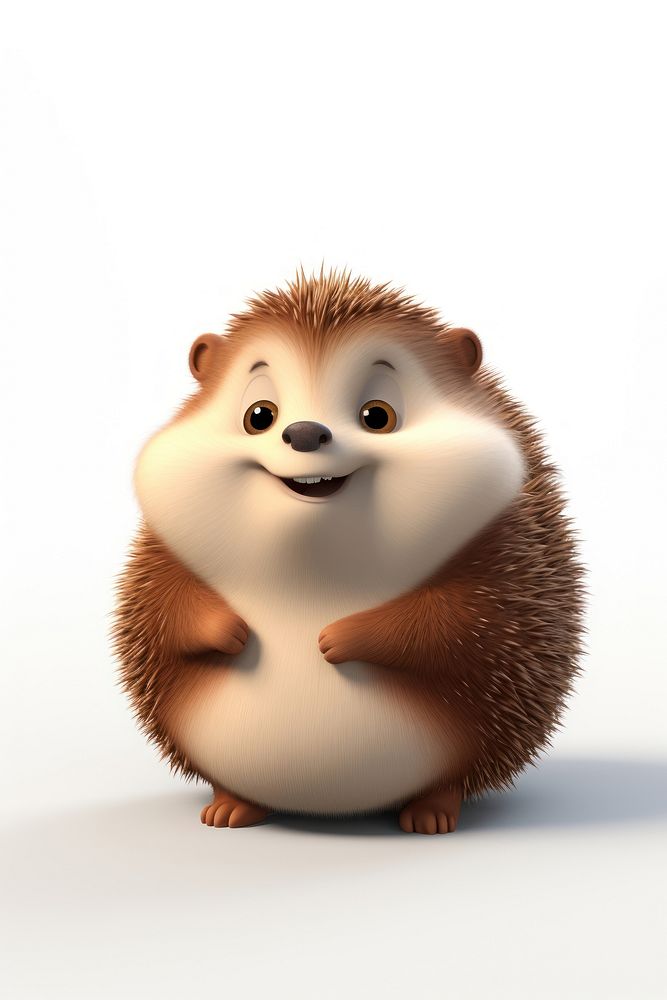 Cute chubby Hedgehog hedgehog cartoon mammal. AI generated Image by rawpixel.