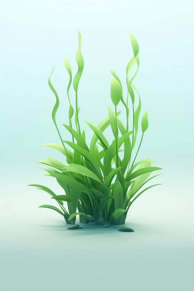Green aquatic plant grass. AI generated Image by rawpixel.