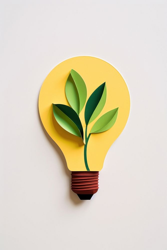 Lightbulb plant electricity innovation. AI generated Image by rawpixel.