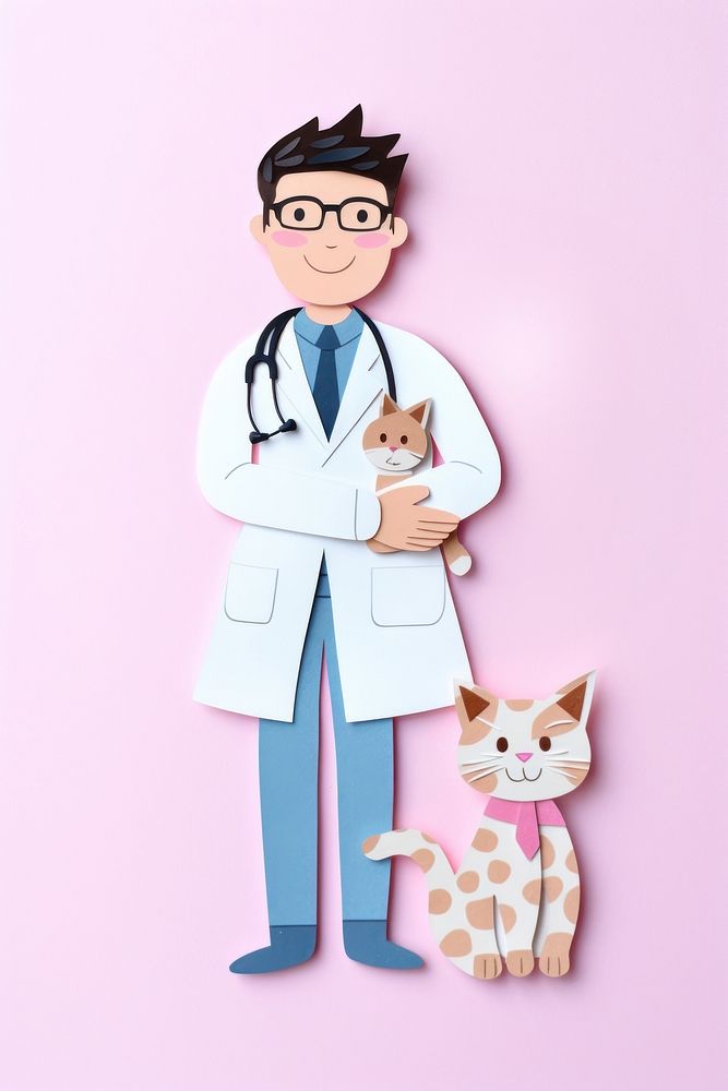 Doctor veterinarian glasses mammal. AI generated Image by rawpixel.