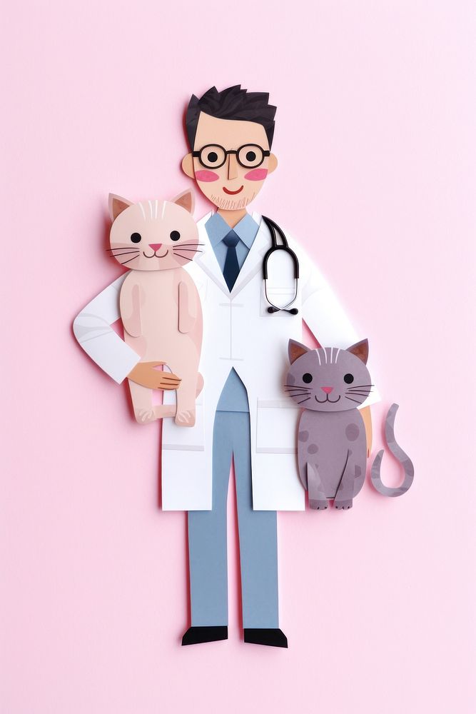 Doctor glasses mammal cat. AI generated Image by rawpixel.