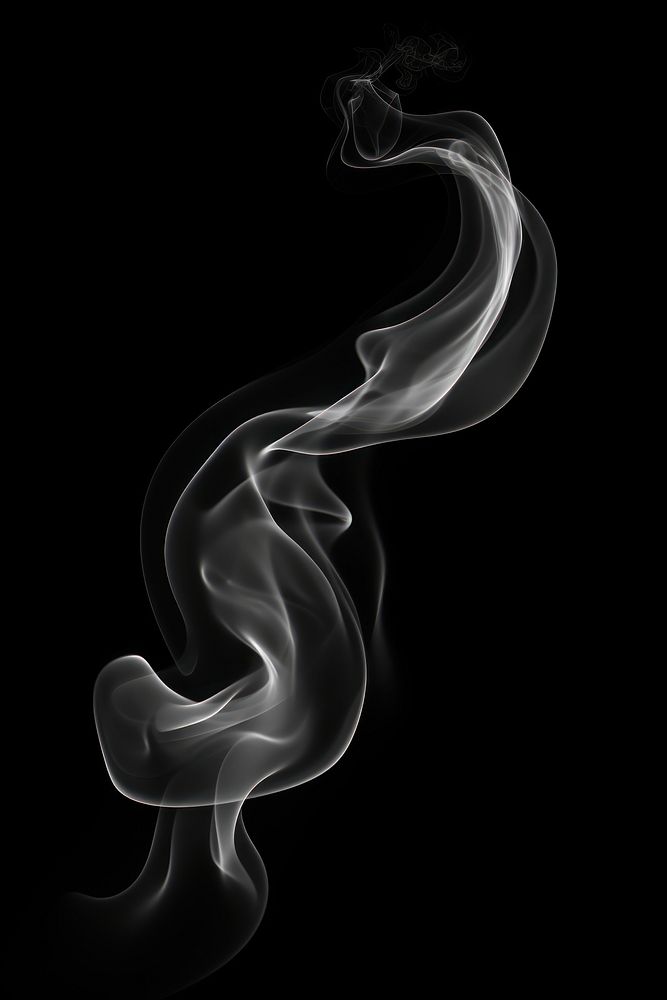 Smoke monochrome abstract darkness, digital paint illustration. AI generated image