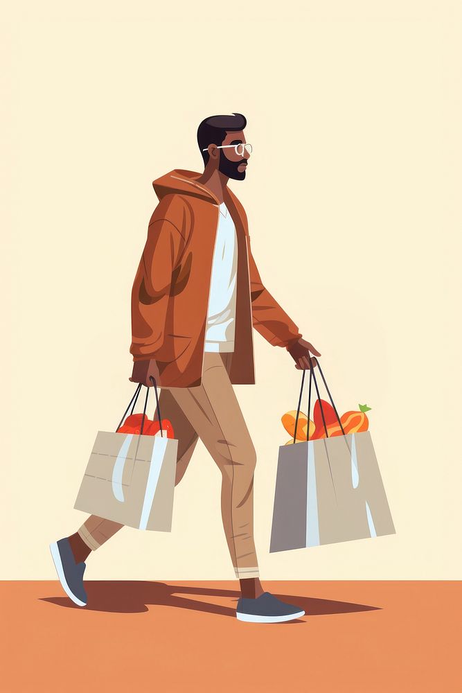 Shopping walking adult bag. AI generated Image by rawpixel.