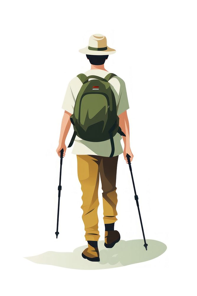 Hiking backpack outdoors walking. AI generated Image by rawpixel.