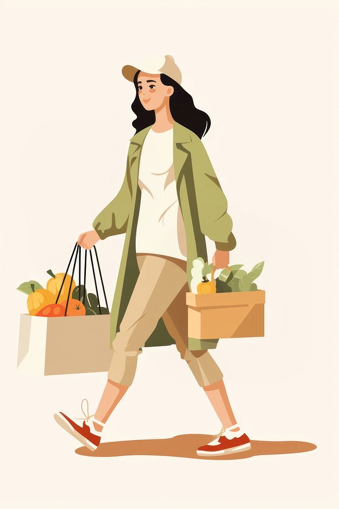 Shopping walking market adult. AI generated Image by rawpixel.