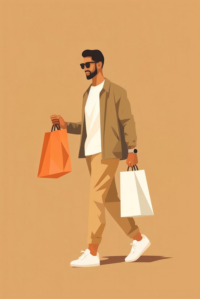 Shopping adult bag man. AI generated Image by rawpixel.