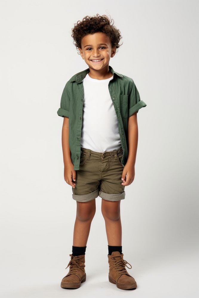 Footwear smiling shorts child. AI generated Image by rawpixel.