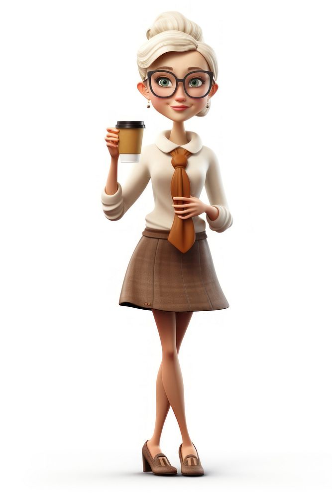 Figurine cartoon coffee adult. AI generated Image by rawpixel.
