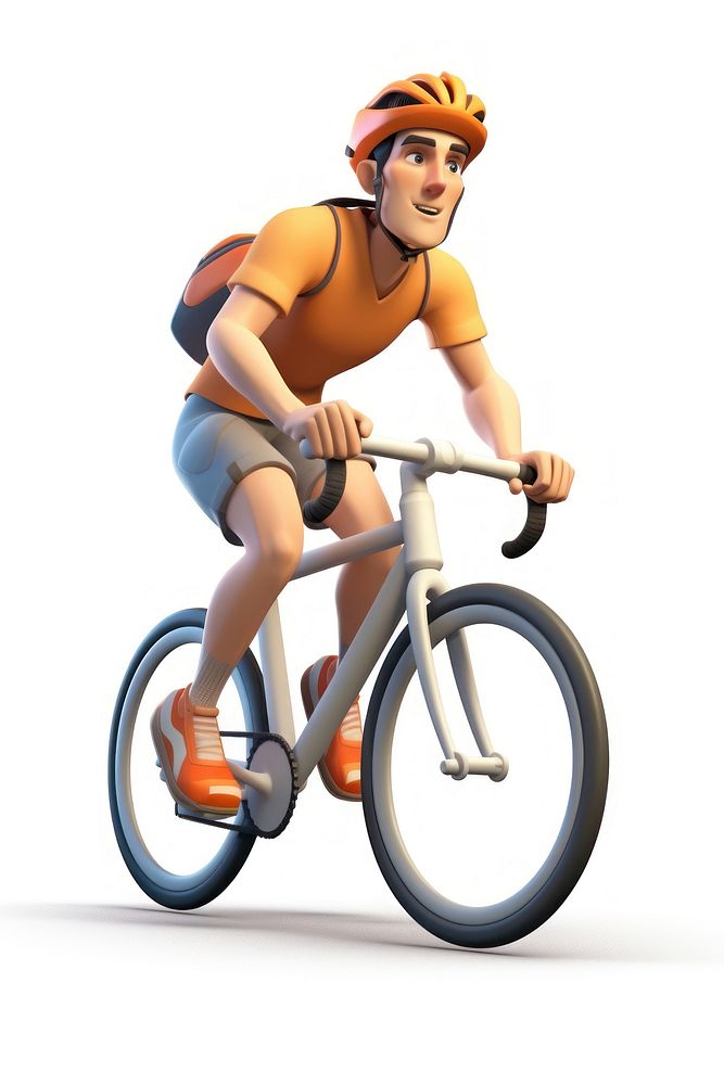 Cycling bicycle vehicle cartoon. AI generated Image by rawpixel.