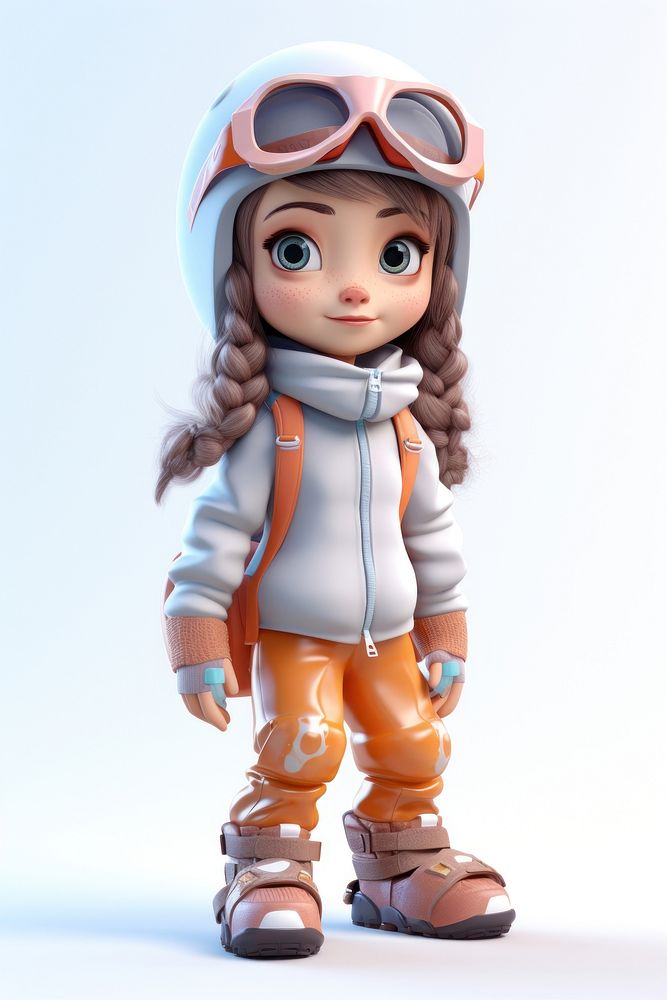 Cartoon doll cute snow. 