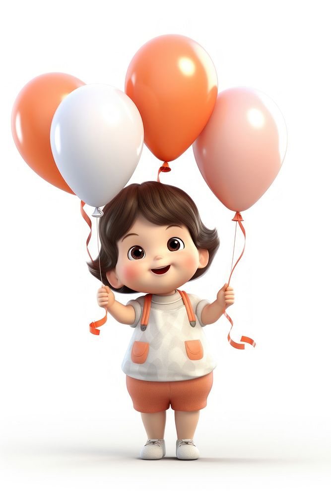 Balloon birthday smiling cartoon. AI generated Image by rawpixel.
