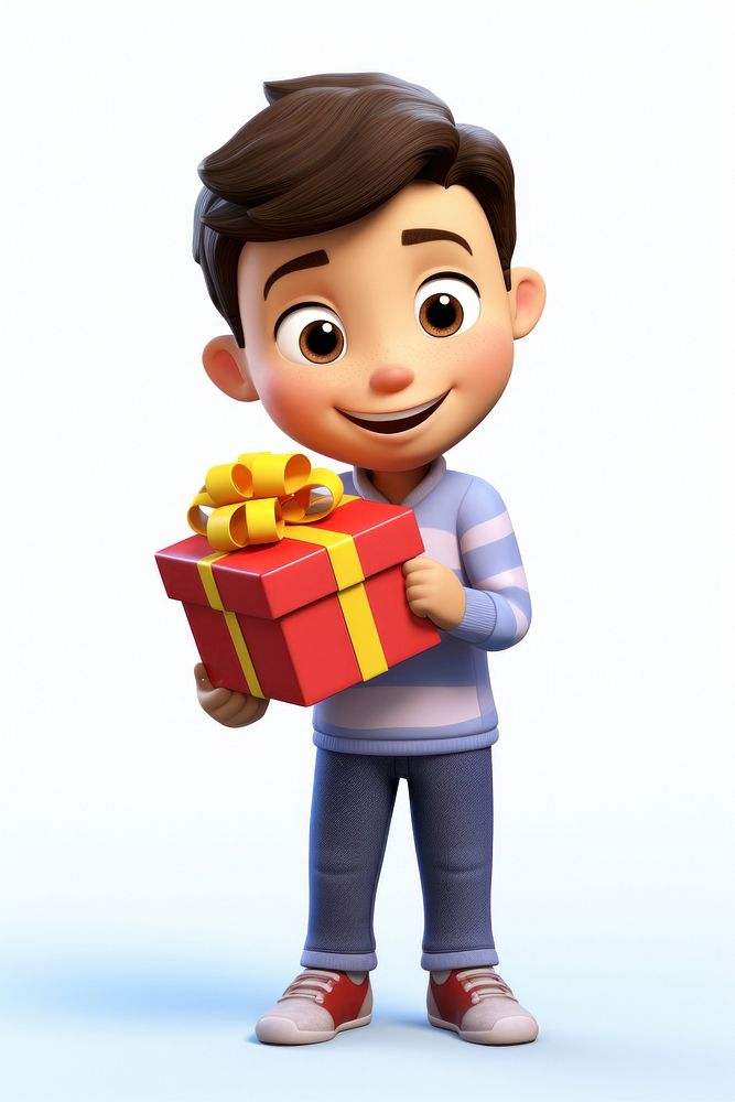 Smiling cartoon gift toy. AI generated Image by rawpixel.