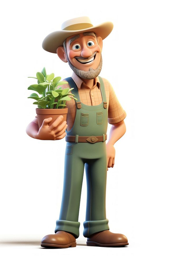 Gardening smiling cartoon adult. AI generated Image by rawpixel.