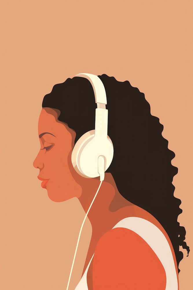 Headphones headset adult music. AI generated Image by rawpixel.