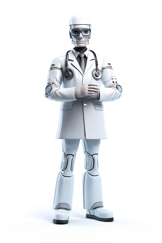 Robot adult human white background. AI generated Image by rawpixel.