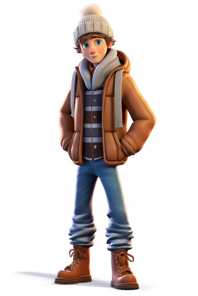 Cartoon winter white background outerwear. AI generated Image by rawpixel.