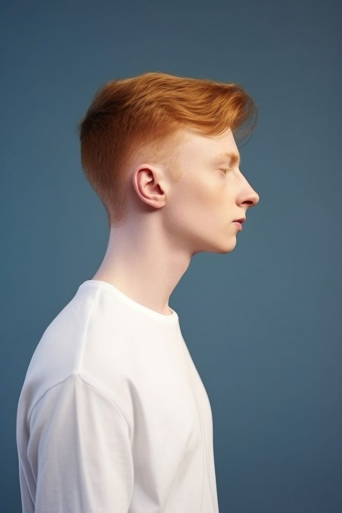 Individuality contemplation hairstyle side view. AI generated Image by rawpixel.