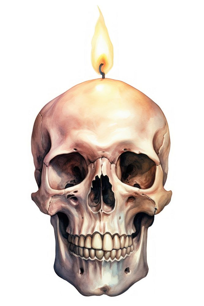 Candle fire white background celebration. AI generated Image by rawpixel.