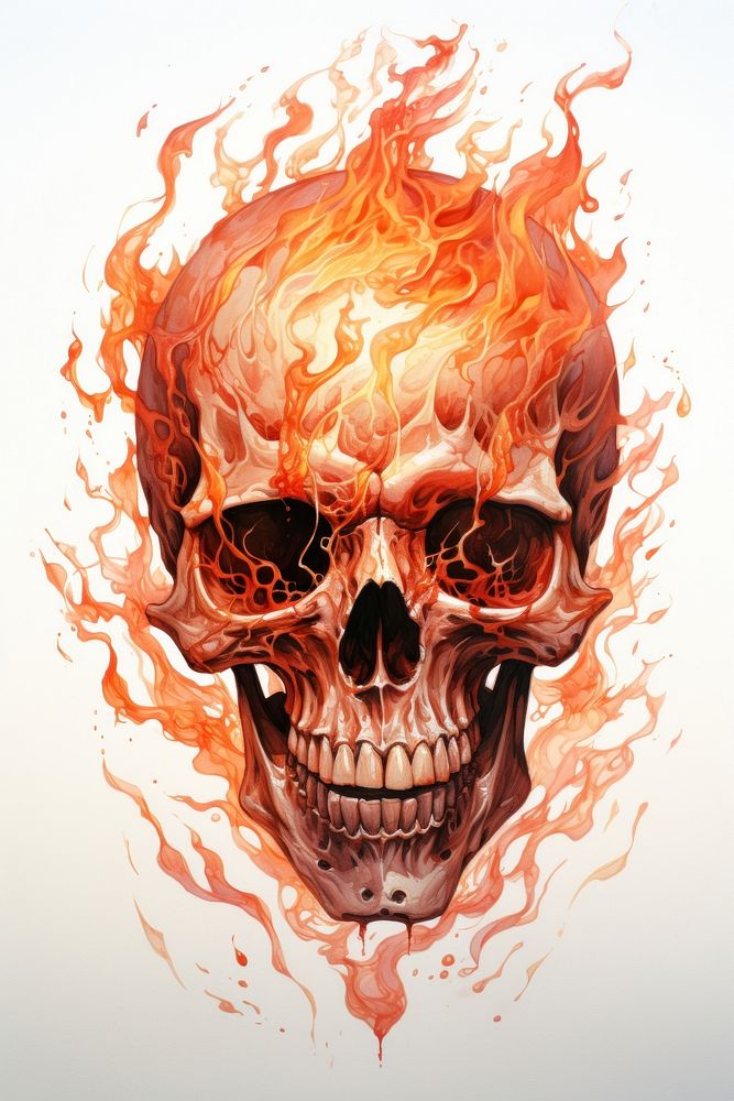 Fire creativity glowing anatomy