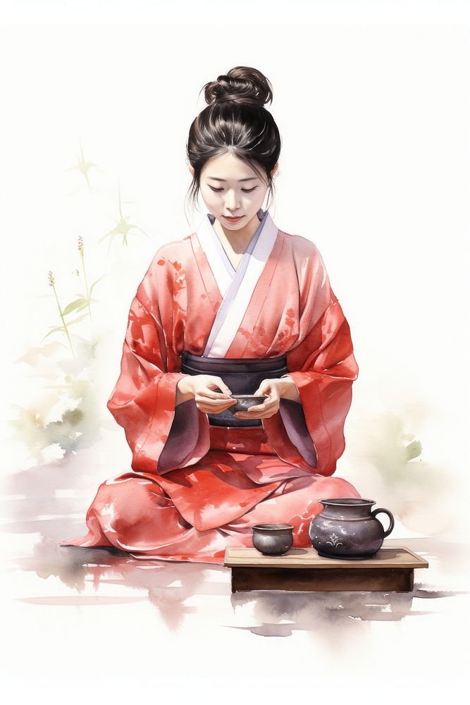 Kimono tradition adult robe. AI generated Image by rawpixel.