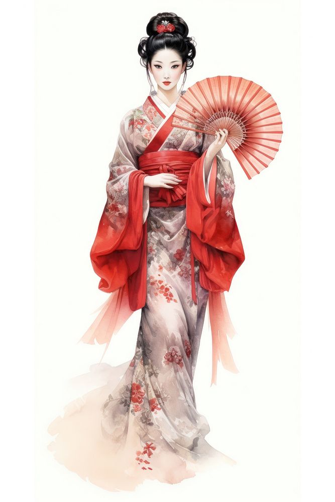 Kimono tradition fashion robe. AI generated Image by rawpixel.