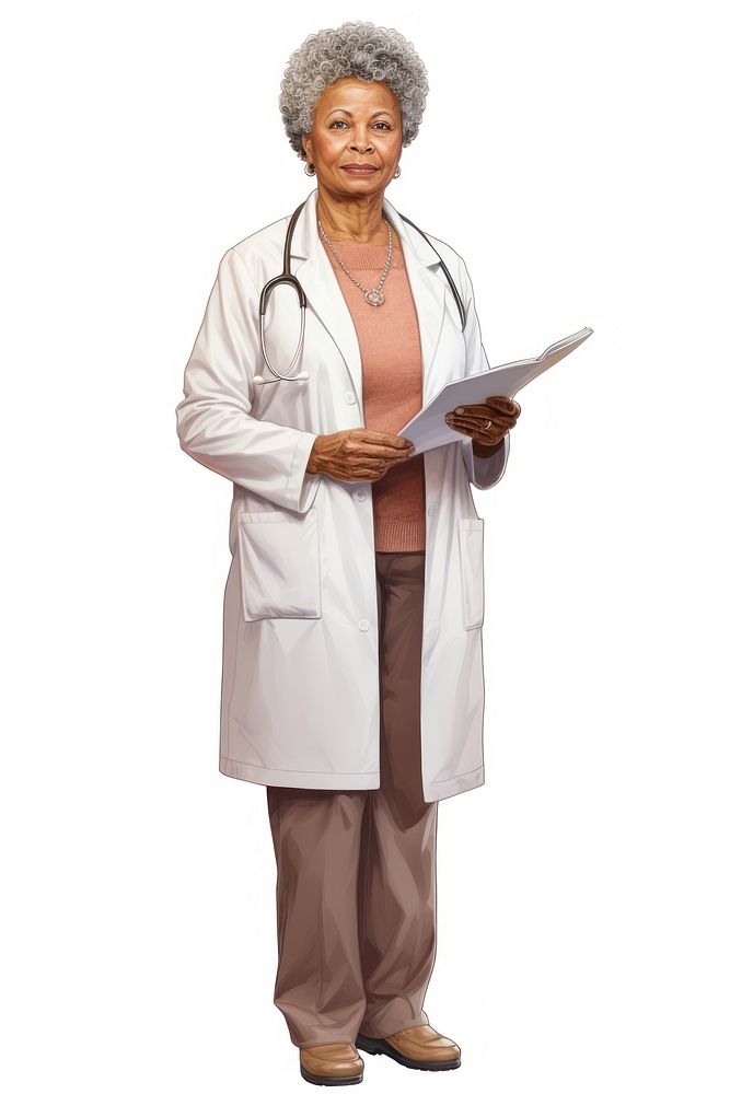 Doctor adult man white background. AI generated Image by rawpixel.