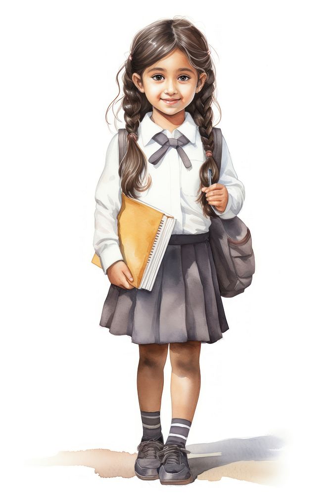 Student skirt child girl. AI generated Image by rawpixel.