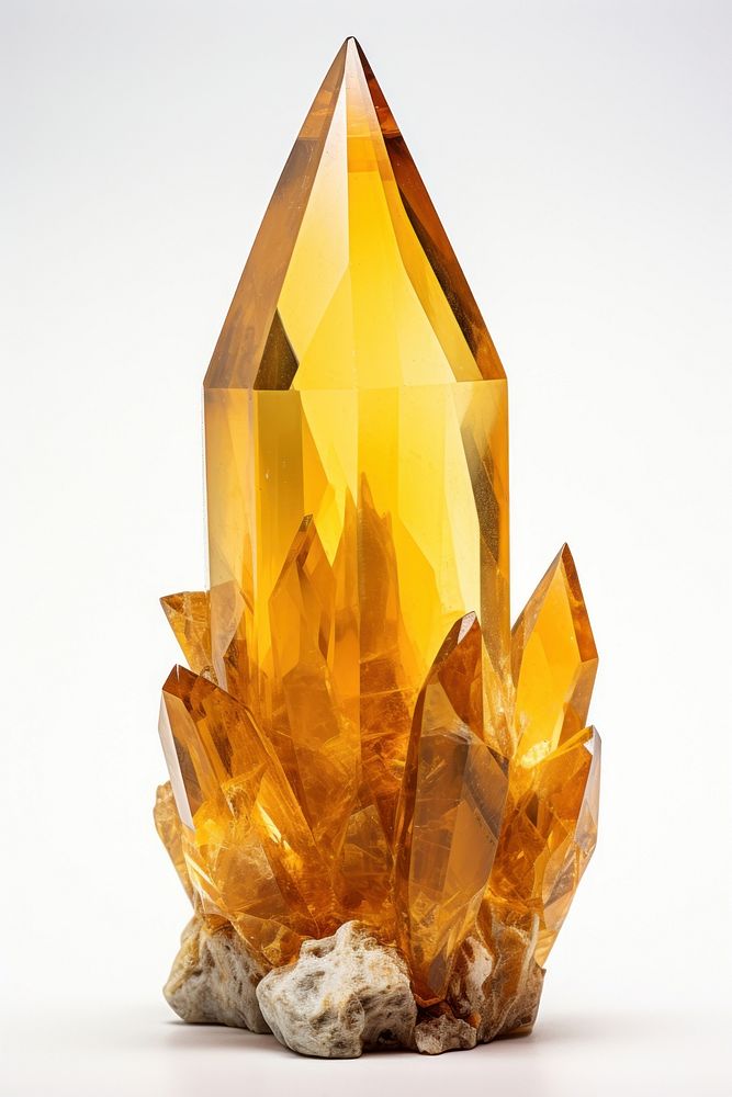 Crystal quartz gemstone mineral. AI generated Image by rawpixel.