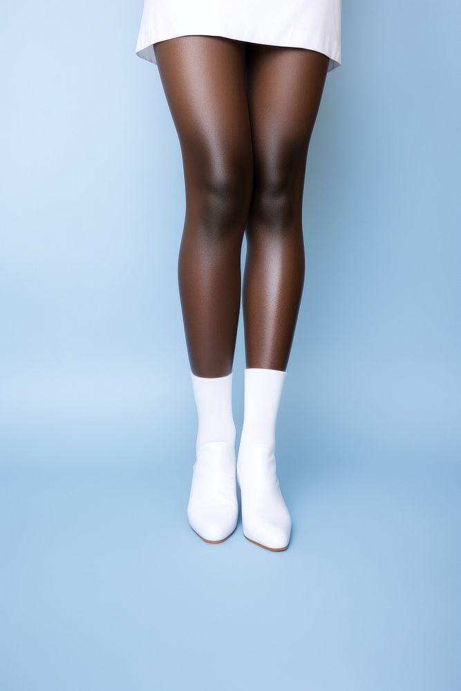 White sock studio shot pantyhose. AI generated Image by rawpixel.