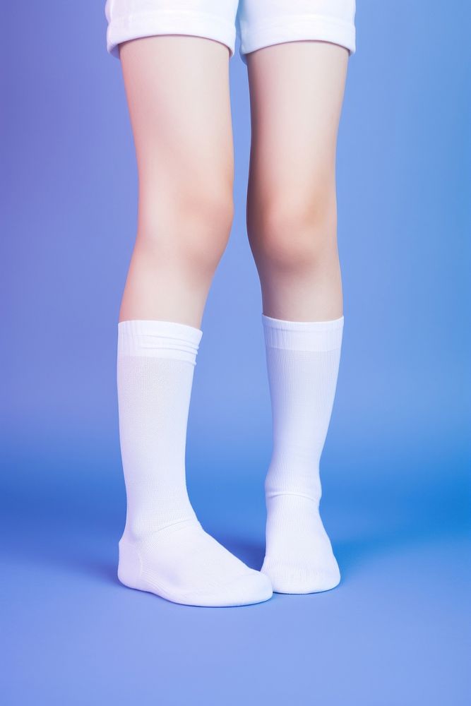 Sock white studio shot pantyhose. AI generated Image by rawpixel.