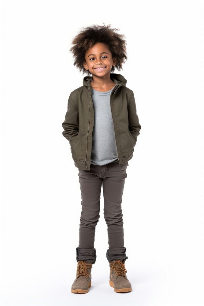 Standing jacket sleeve child. AI generated Image by rawpixel.