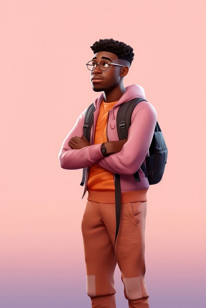 Backpack adult male individuality. AI generated Image by rawpixel.