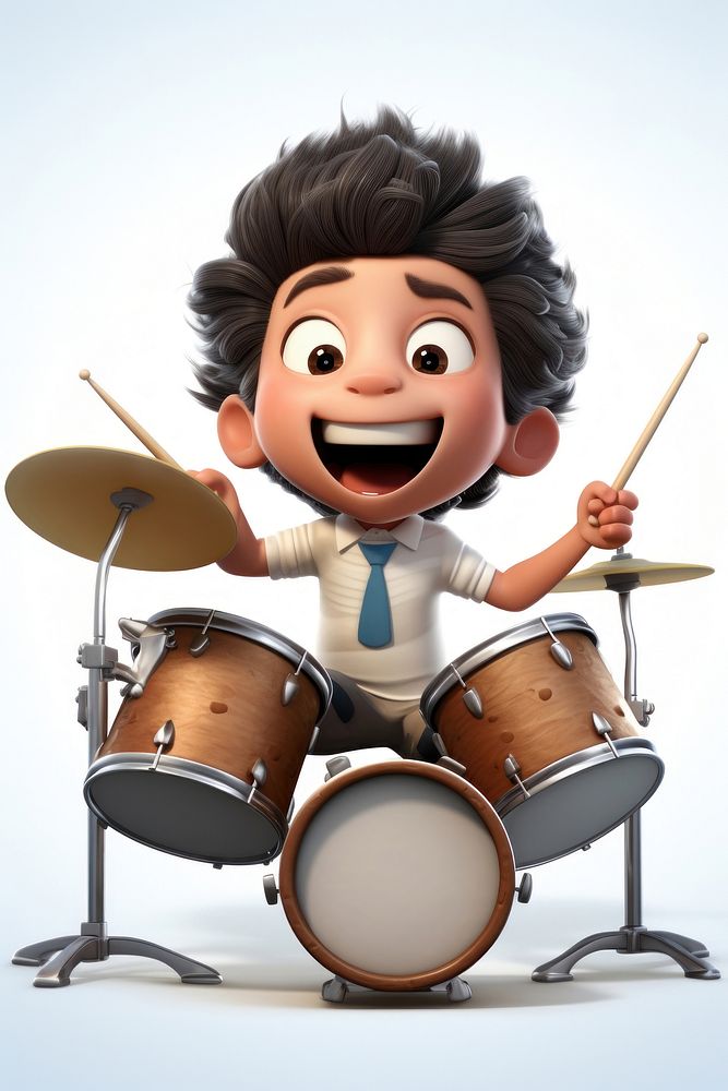 Drums percussion musician drummer. AI generated Image by rawpixel.