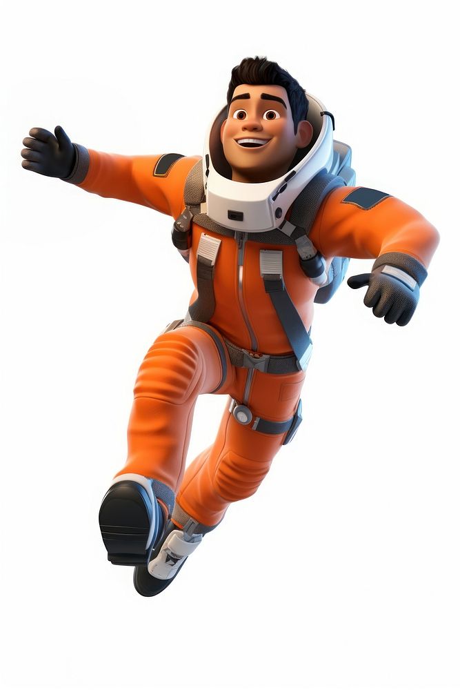 Cartoon white background protection astronaut. AI generated Image by rawpixel.