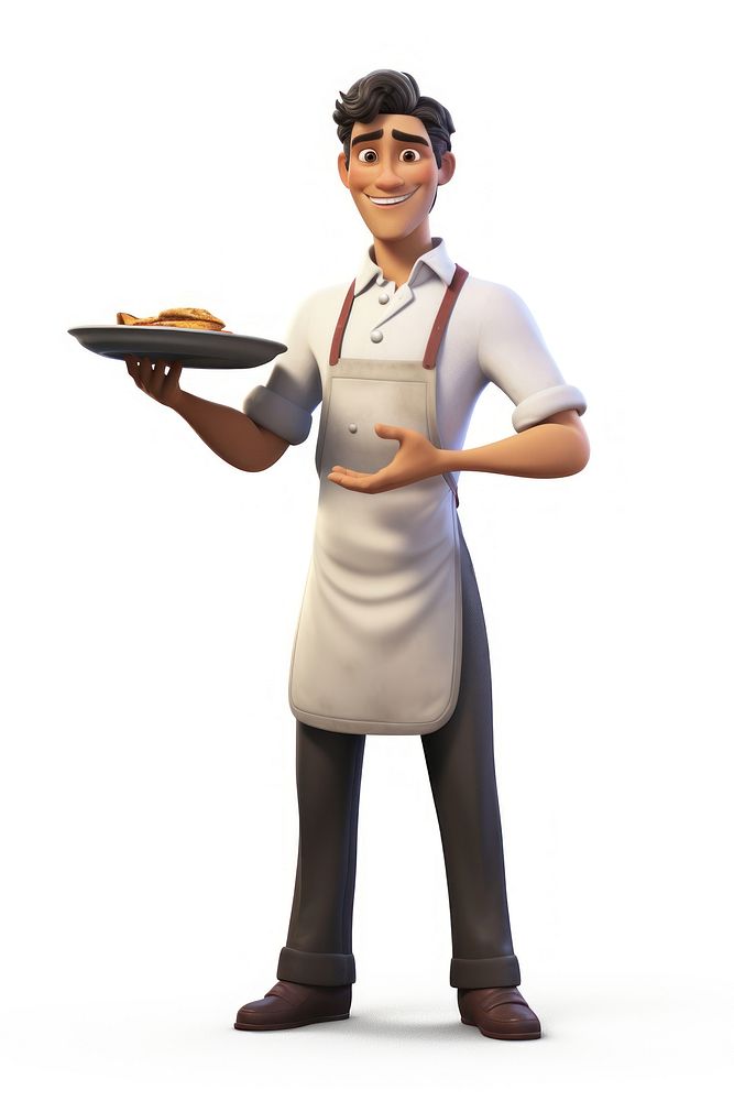Smiling cartoon adult cook. AI generated Image by rawpixel.
