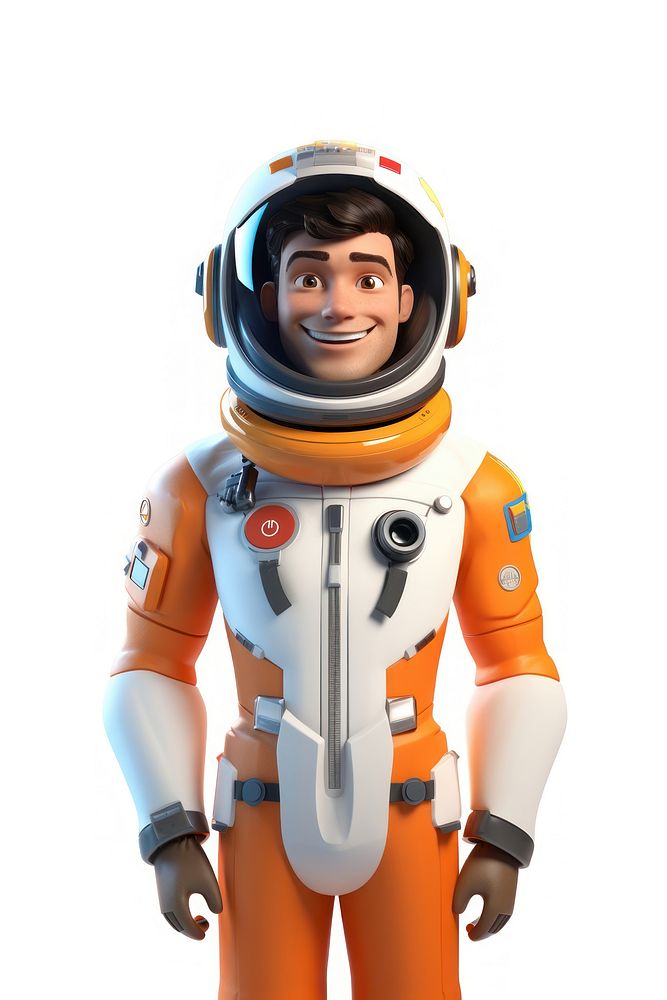 Astronaut smiling cartoon helmet. AI generated Image by rawpixel.