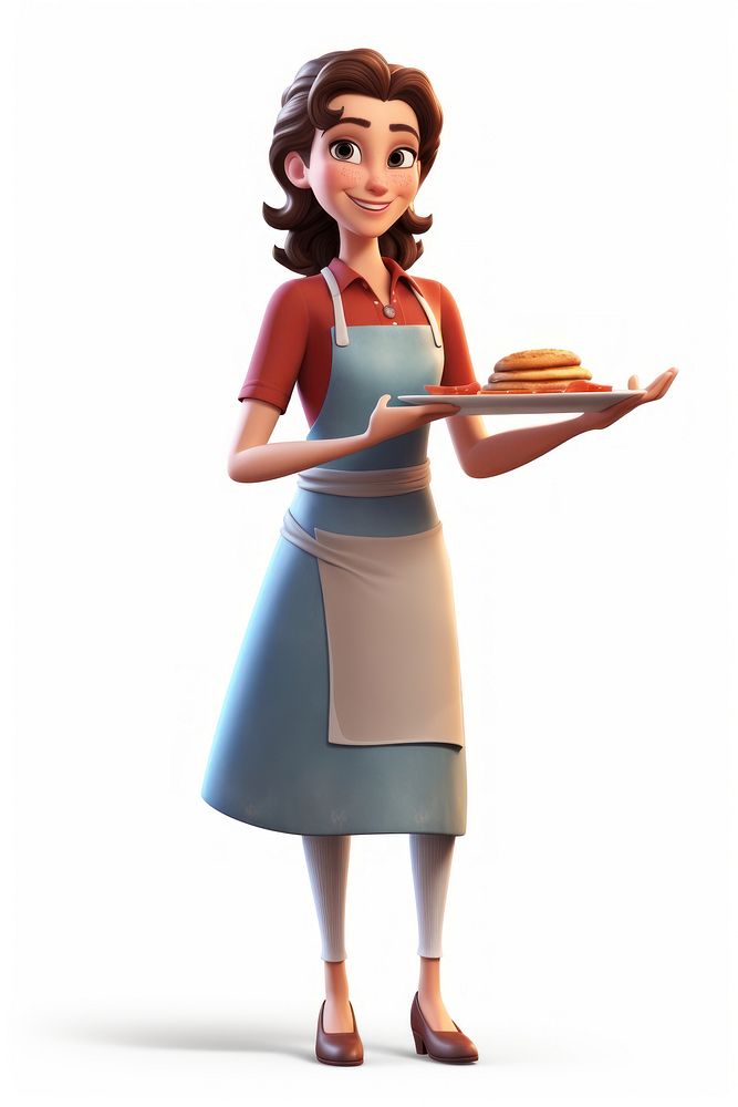 Cartoon smiling adult cook. AI generated Image by rawpixel.