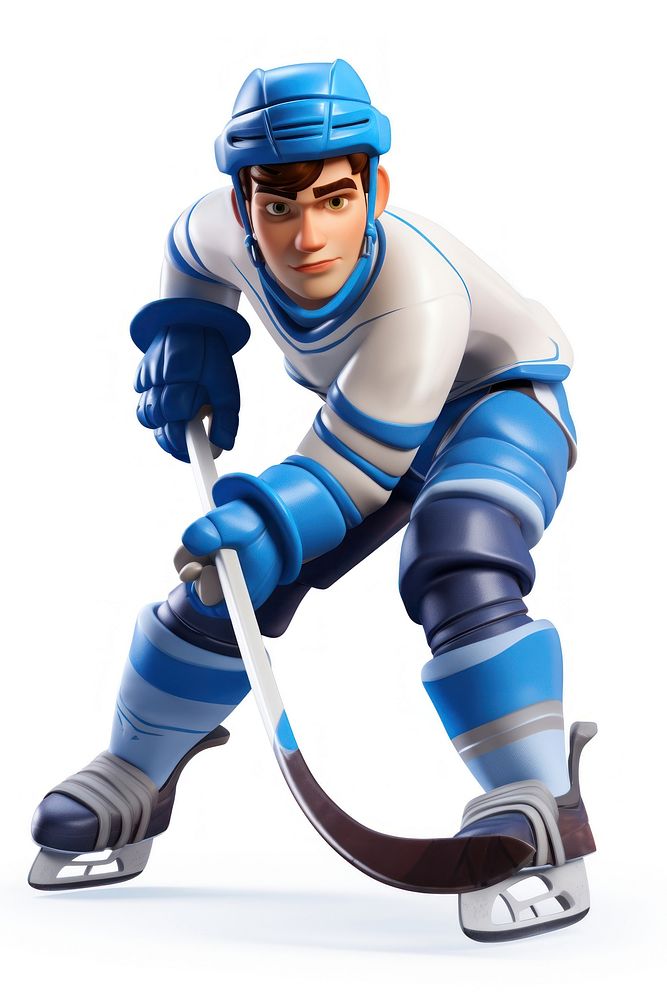 Cartoon hockey player adult. AI generated Image by rawpixel.