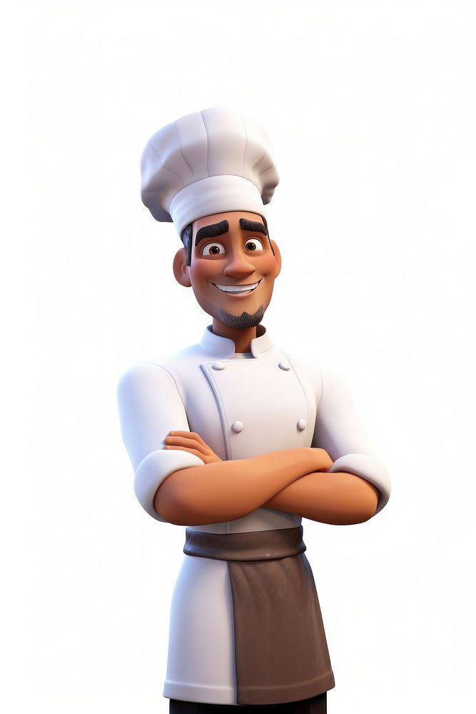 Smiling cartoon adult chef. AI generated Image by rawpixel.